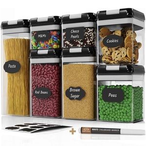 Storage container set of 6 pieces with labels ❤️❤️